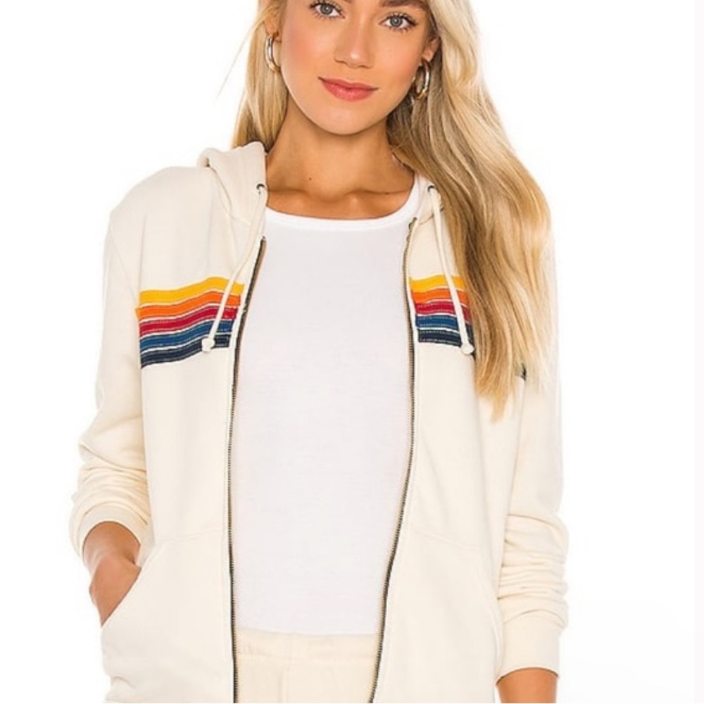 Aviator Nation 5 Stripe Hoodie
